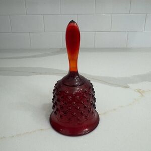 Vintage Red Glass Bell